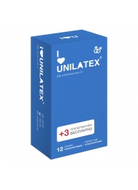 Классические презервативы Unilatex Natural Plain - 12 шт. + 3 шт. в подарок - Unilatex - купить с доставкой в Новом Уренгое