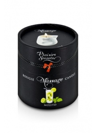 Массажная свеча с ароматом мохито Bougie de Massage Mojito - 80 мл. - Plaisir Secret - купить с доставкой в Новом Уренгое