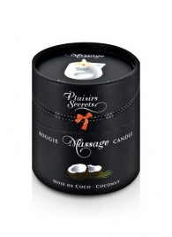 Массажная свеча с ароматом кокоса Bougie de Massage Gourmande Coco - 80 мл. - Plaisir Secret - купить с доставкой в Новом Уренгое