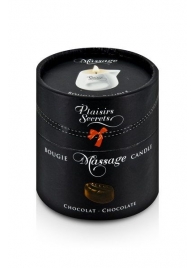 Массажная свеча с ароматом шоколада Bougie de Massage Gourmande Chocolat - 80 мл. - Plaisir Secret - купить с доставкой в Новом Уренгое