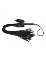 Чёрная плётка Lilly Whip Bijoux - Bijoux Indiscrets - купить с доставкой в Новом Уренгое