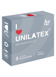 Презервативы с рёбрами Unilatex Ribbed - 3 шт. - Unilatex - купить с доставкой в Новом Уренгое