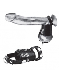 Кольцо на член и мошонку Cock Ring With 2  Ball Stretcher And Optional Weight Ring - BlueLine - в Новом Уренгое купить с доставкой