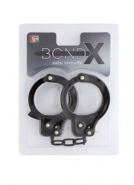 Чёрные наручники из листового металла BONDX METAL CUFFS BLACK - Dream Toys - купить с доставкой в Новом Уренгое