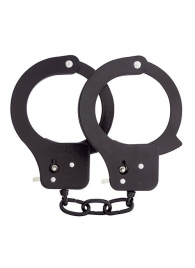 Чёрные наручники из листового металла BONDX METAL CUFFS BLACK - Dream Toys - купить с доставкой в Новом Уренгое