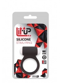 Чёрное эрекционное виброкольцо LIT-UP SILICONE STIMU RING 3 BLACK - Dream Toys - в Новом Уренгое купить с доставкой