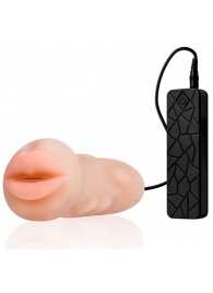 Мастурбатор-ротик с вибрацией REALSTUFF VIBRATING MASTURBATOR MOUTH - Dream Toys - в Новом Уренгое купить с доставкой