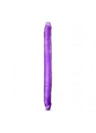 Фиолетовый двусторонний фаллоимитатор B Yours 16  Double Dildo - 40,6 см. - Blush Novelties