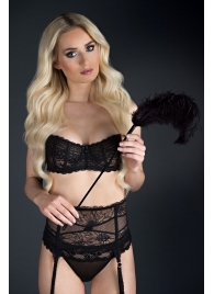 Стек с большим чёрным пером Large Feather Tickler - 65 см. - Blush Novelties - купить с доставкой в Новом Уренгое