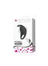 Чёрное эрекционное кольцо с вибрацией Rabbit Vibrator - Baile - в Новом Уренгое купить с доставкой