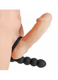 Насадка для двойного проникновения Double Fun Cock Ring with Double Penetration Vibe - XR Brands - в Новом Уренгое купить с доставкой