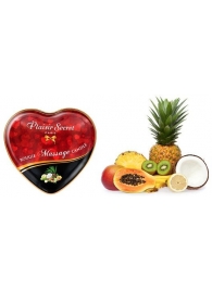 Массажная свеча с ароматом экзотических фруктов Bougie Massage Candle - 35 мл. - Plaisir Secret - купить с доставкой в Новом Уренгое
