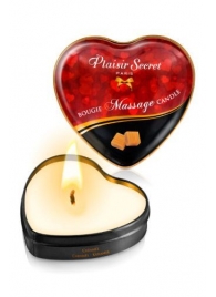 Массажная свеча с ароматом карамели Bougie Massage Candle - 35 мл. - Plaisir Secret - купить с доставкой в Новом Уренгое