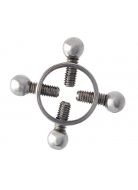 Серебристые зажимы для сосков на винтах - ToyFa - купить с доставкой в Новом Уренгое