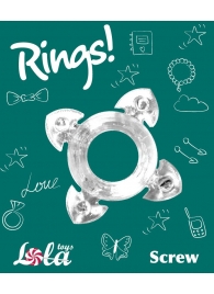 Прозрачное эрекционное кольцо Rings Screw - Lola Games - в Новом Уренгое купить с доставкой