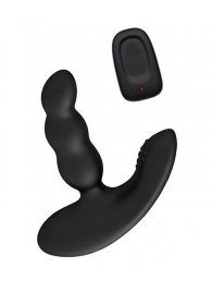 Черный силиконовый стимулятор простаты Levett Nitoc с пультом ДУ - Levett - в Новом Уренгое купить с доставкой