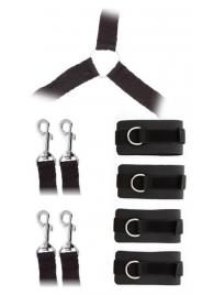 Комплект наручников и поножей LUXURIOUS BED RESTRAINT CUFF SET - Blush Novelties - купить с доставкой в Новом Уренгое