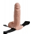 Телесный перезаряжаемый вибрострапон 7  Hollow Rechargeable Strap-on with Balls - 20,3 см. - Pipedream - купить с доставкой в Новом Уренгое