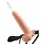 Телесный полый страпон с имитацией эякуляции 7.5  Hollow Squirting Strap-On with Balls Flesh - 21,6 см. - Pipedream - купить с доставкой в Новом Уренгое