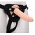 Телесный страпон на черных трусиках STRAP ON REAL DILDO - 20 см. - Dream Toys - купить с доставкой в Новом Уренгое