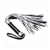 Серебристая плетка Struggle My Flogger с черной ручкой - 45 см. - Lovetoy - купить с доставкой в Новом Уренгое
