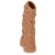 Телесная насадка с венками и открытой головкой Nude Sleeve L - 14 см. - KOKOS - в Новом Уренгое купить с доставкой