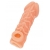 Телесная закрытая насадка с венками Cock Sleeve Size L - 17,6 см. - KOKOS - в Новом Уренгое купить с доставкой