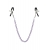 Зажимы для сосков с фиолетовой цепочкой Sweet Caress Nipple Chain - Sweet Caress - купить с доставкой в Новом Уренгое