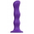Фиолетовая насадка Strap-On-Me Dildo Geisha Balls size XL - Strap-on-me - купить с доставкой в Новом Уренгое