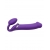 Фиолетовый безремневой вибрострапон Silicone Bendable Strap-On - size XL - Strap-on-me - купить с доставкой в Новом Уренгое