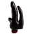 Чёрный вибромассажёр с двумя стволами и лепестками - 17 см. - LOVETOY (А-Полимер) купить в Новом Уренгое с доставкой в Orgasmix.ru Чёрный вибромассажёр с двумя стволами и лепестками - 17 см. - LOVETOY (А-Полимер)