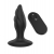 Черная анальная вибропробка Angelina Remote Rotating Plug - 14 см. - Dream Toys