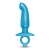 Голубая анальная пробка для массажа простаты Hither Silicone Prostate Plug - 14,3 см. - b-Vibe - в Новом Уренгое купить с доставкой