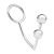 Кольцо на пенис с анальным стимулятором Two Bead Stainless Steel Anal Hook   Cock Ring - BlueLine - в Новом Уренгое купить с доставкой