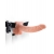 Телесный полый страпон с вибрацией Vibrating Hollow Strap-On with Balls - 24 см. - Pipedream - купить с доставкой в Новом Уренгое