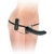 Черный страпон с вагинальной пробкой Deluxe Vibrating Penetrix Strap-On - 19 см. - Pipedream - купить с доставкой в Новом Уренгое
