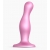 Розовая насадка Strap-On-Me Dildo Plug Curvy size M - Strap-on-me - купить с доставкой в Новом Уренгое