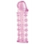 Гелевая розовая насадка на фаллос с шипами - 12 см. - Toyfa Basic - в Новом Уренгое купить с доставкой