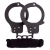 Чёрные наручники из листового металла в комплекте с веревкой BONDX METAL CUFFS LOVE ROPE SET - Dream Toys - купить с доставкой в Новом Уренгое