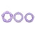 Набор из 3 фиолетовых эрекционных колец Stay Hard Beaded Cockrings - Blush Novelties - в Новом Уренгое купить с доставкой