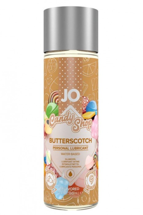 Смазка на водной основе Candy Shop Butterscotch с ароматом ирисок - 60 мл. - System JO - купить с доставкой в Новом Уренгое