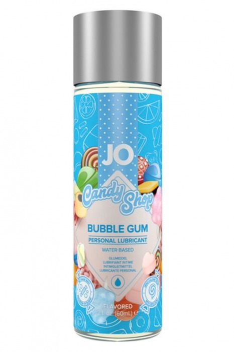 Смазка на водной основе Candy Shop Bubblegum с ароматом жвачки - 60 мл. - System JO - купить с доставкой в Новом Уренгое