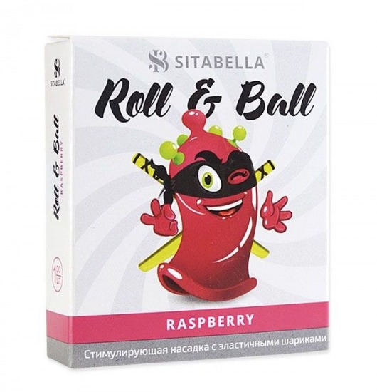 Стимулирующий презерватив-насадка Roll   Ball Raspberry - Sitabella - купить с доставкой в Новом Уренгое