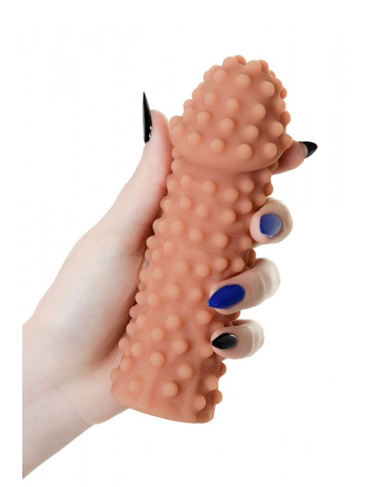 Телесная насадка на фаллос с бугорками KOKOS Extreme Sleeve 10 - 15,8 см. - KOKOS - в Новом Уренгое купить с доставкой