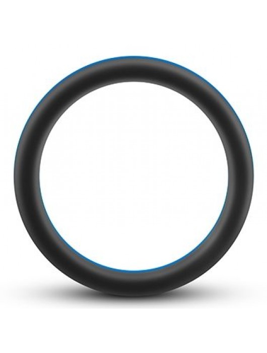 Черно-синее эрекционное кольцо Silicone Go Pro Cock Ring - Blush Novelties - в Новом Уренгое купить с доставкой