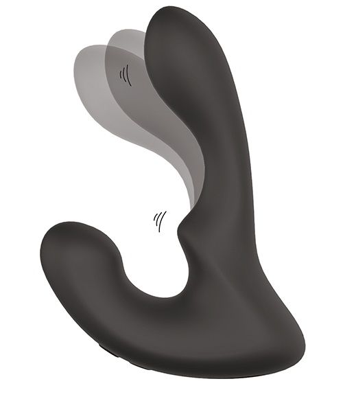 Чёрный массажер простаты с 2 моторами BOOTY ROCKER - Dream Toys - в Новом Уренгое купить с доставкой