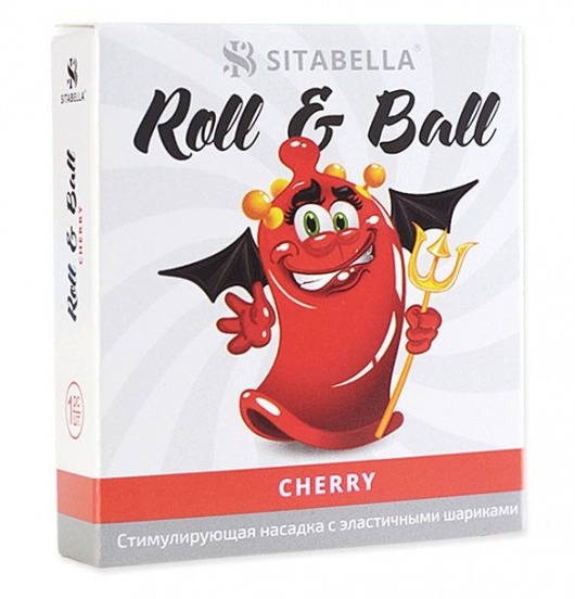 Стимулирующий презерватив-насадка Roll   Ball Cherry - Sitabella - купить с доставкой в Новом Уренгое