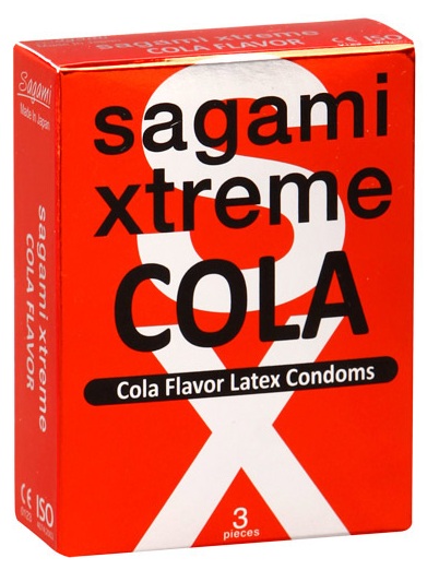 Ароматизированные презервативы Sagami Xtreme COLA - 3 шт. - Sagami - купить с доставкой в Новом Уренгое