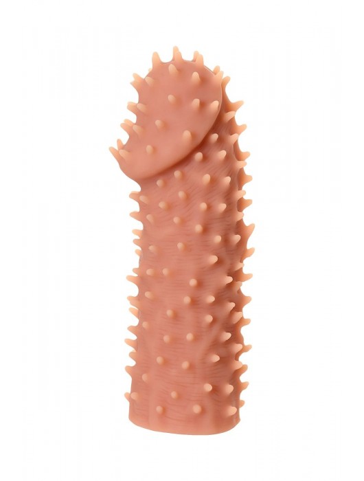 Телесная реалистичная насадка KOKOS Extreme Sleeve 07 с дополнительной стимуляцией - 12,7 см. - KOKOS - в Новом Уренгое купить с доставкой