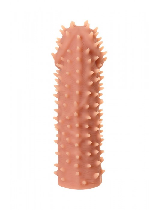 Телесная реалистичная насадка KOKOS Extreme Sleeve 07 с дополнительной стимуляцией - 12,7 см. - KOKOS - в Новом Уренгое купить с доставкой